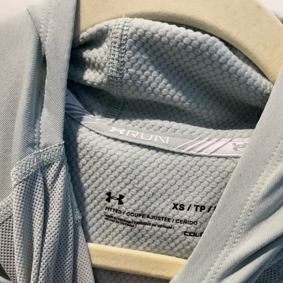 Under Armour Long-Sleeve ColdGear Reactor Green Hoodie XS Running Shirt - Picture 3 of 9